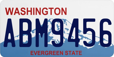 WA license plate ABM9456