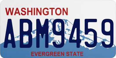 WA license plate ABM9459