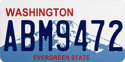 WA license plate ABM9472