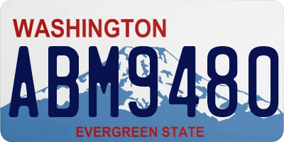WA license plate ABM9480