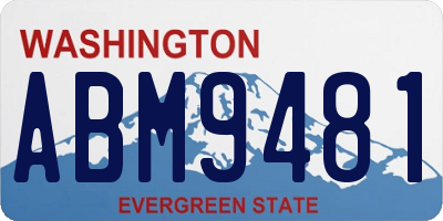 WA license plate ABM9481