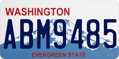 WA license plate ABM9485