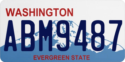 WA license plate ABM9487