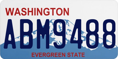 WA license plate ABM9488