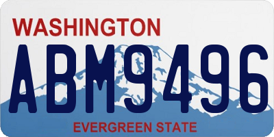 WA license plate ABM9496