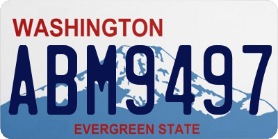 WA license plate ABM9497