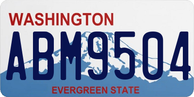 WA license plate ABM9504