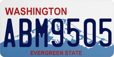 WA license plate ABM9505