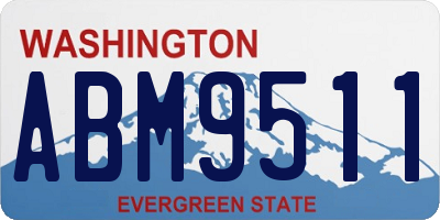WA license plate ABM9511