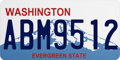 WA license plate ABM9512
