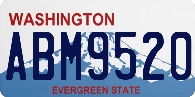 WA license plate ABM9520