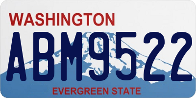 WA license plate ABM9522
