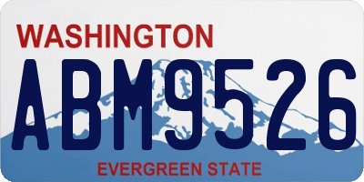 WA license plate ABM9526