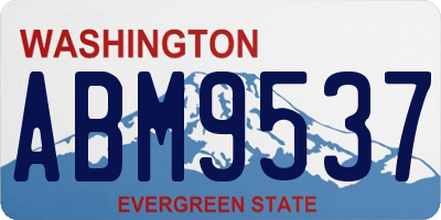 WA license plate ABM9537