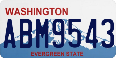 WA license plate ABM9543