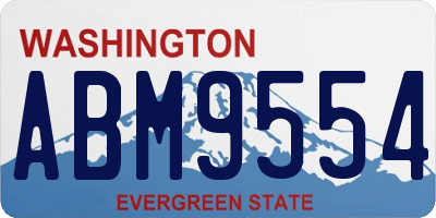 WA license plate ABM9554