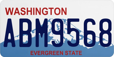 WA license plate ABM9568