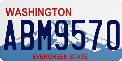 WA license plate ABM9570