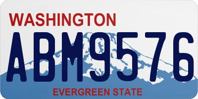 WA license plate ABM9576