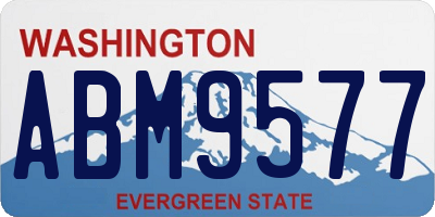 WA license plate ABM9577