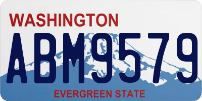 WA license plate ABM9579
