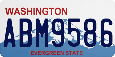 WA license plate ABM9586