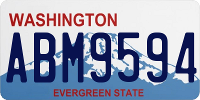 WA license plate ABM9594