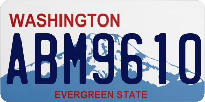 WA license plate ABM9610