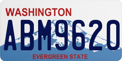 WA license plate ABM9620