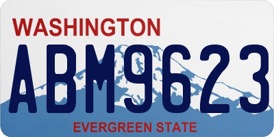 WA license plate ABM9623