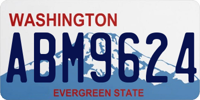 WA license plate ABM9624