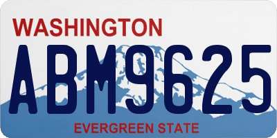 WA license plate ABM9625
