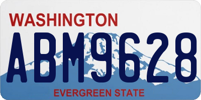 WA license plate ABM9628