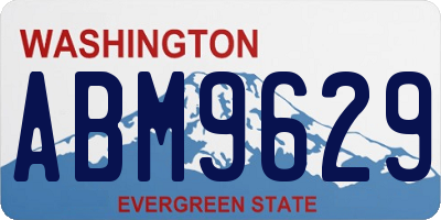 WA license plate ABM9629