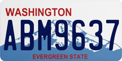 WA license plate ABM9637