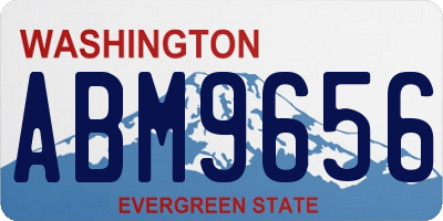 WA license plate ABM9656