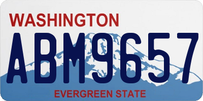 WA license plate ABM9657