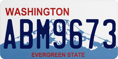 WA license plate ABM9673