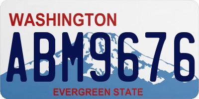 WA license plate ABM9676