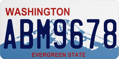 WA license plate ABM9678