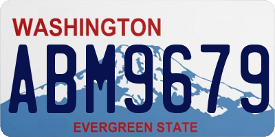 WA license plate ABM9679