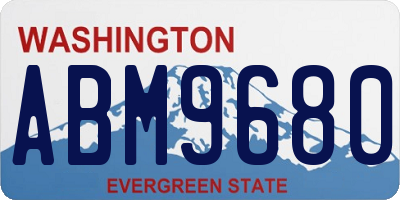 WA license plate ABM9680