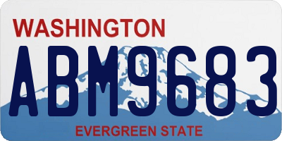 WA license plate ABM9683