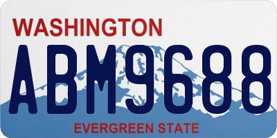 WA license plate ABM9688