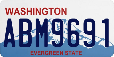 WA license plate ABM9691