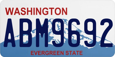 WA license plate ABM9692