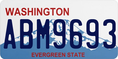 WA license plate ABM9693