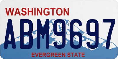 WA license plate ABM9697