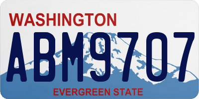 WA license plate ABM9707