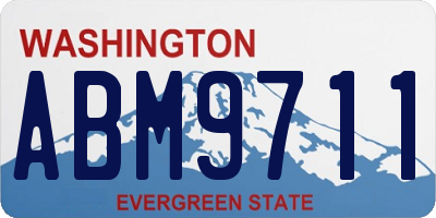 WA license plate ABM9711